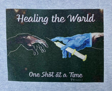 Load image into Gallery viewer, HEALING THE WORLD SHIRT UNISEX - HEATHER BLUE
