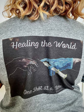 Load image into Gallery viewer, HEALING THE WORLD SHIRT UNISEX - CHARCOAL GRAY
